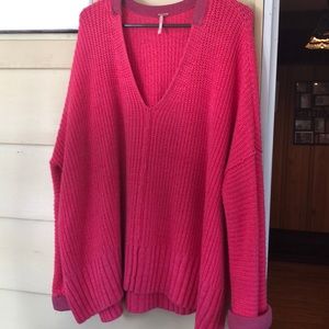 Free people hot pink oversized